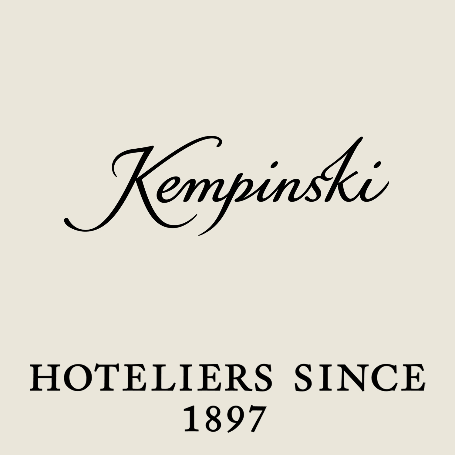 Kempinski Hotel logo with distinctive script text – official partner